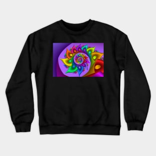 Rainbow fractal spiral Crewneck Sweatshirt